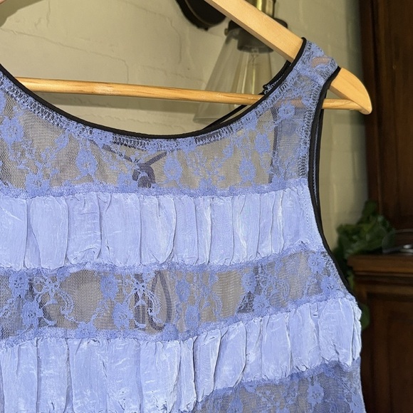 Free People top Current Obsession mini slip lace purple NEW - Picture 3 of 7